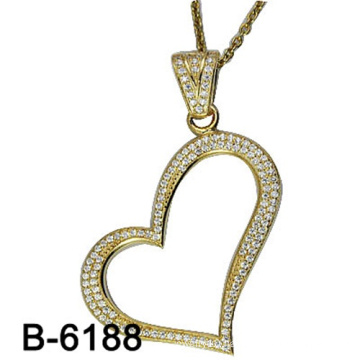 New Design Fashion Jewelry 925 Sterling Silver Pendant with Heart Shape